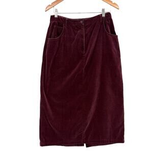 Vintage 1990s Velvet Maxi Skirt Dark Academia Coquette 10P Westbound Hong Kong